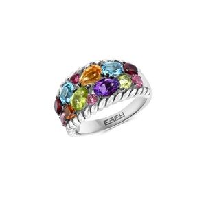 EFFY pear shaped rainbow gemstone ring